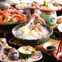 山陰湯村温泉 湧泉の宿 ゆあむ 【冬/一押し】~ブランド・松葉ガ二3品(焼き・造り・カニ味噌)×冬の創作会席×但馬牛鉄板焼き~