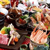 山陰湯村温泉 湧泉の宿 ゆあむ 【早得14】【秋/一押し】秋の贅沢<香住ガニ1.0杯・松茸・但馬牛・浜坂地えび食べ比べ>