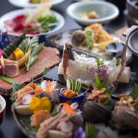 絶景露天風呂の宿 銀波荘 おすすめプラン!「瀬戸内産の旬の地魚お造り盛り合わせ×アワビの踊り焼き」付会席プラン