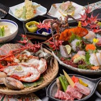 新八屋 【極み 雅会席】伊勢海老あわび独り占め!旬のお造り8種盛り+伊勢海老・貝の新五右衛門蒸し+松坂牛!
