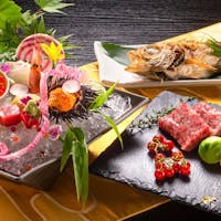 お花見久兵衛 大人気!<レストラン>能登牛×のどぐろ×造り7種で、石川グルメを大満喫!<貸切露天無料!>