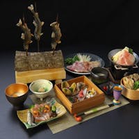 白神矢立 湯源郷の宿 日景温泉 ーー夕食コース・スタンダードーー秋田の食を知り尽くした、老舗料亭の技に舌鼓 +個室食事処 +貸切風呂
