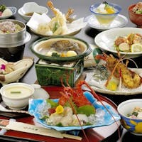 戸田家 <夕食|お部屋食>日和海席|伊勢海老お造り&鮑の陶板焼付き