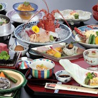 戸田家 <夕食朝食|お部屋食>伊勢志摩繚乱|伊勢海老お造り&鮑1盃&和牛石板焼