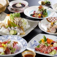 海花亭 花御前 新鮮魚介類にお肉も付いて少量だけど満足! ヘルシープラン 対象期間8/30~9/30迄