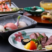 金沢辰口温泉 まつさき 新館【お食事グレードアップ】~寿司と和牛ヒレステーキ付贅沢懐石プラン~