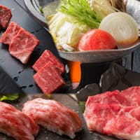 鬼怒川パークホテルズ 【とちぎ和牛-美樹plus】お肉好きには堪らない!<すき焼き×陶板焼食べ比べ×牛握り>をお部屋食にて