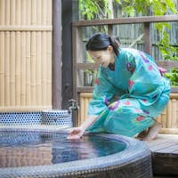 ふたりの湯宿 湯花満開 【絶対お得プラン】金目鯛・お刺身5種の桶盛「創作会席」/6つの貸切風呂無料