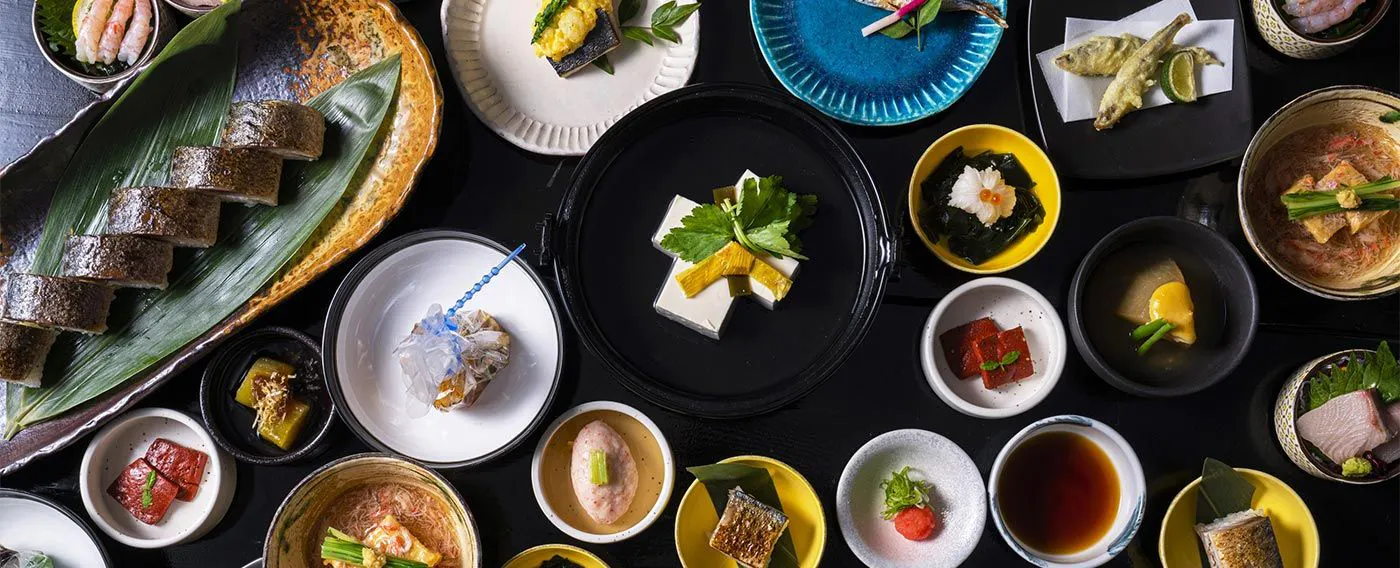 Sarapan bufet dengan pelbagai hidangan bertemakan Kyoto Kaiseki adalah tarikan utama di Kyoto Sanraku.