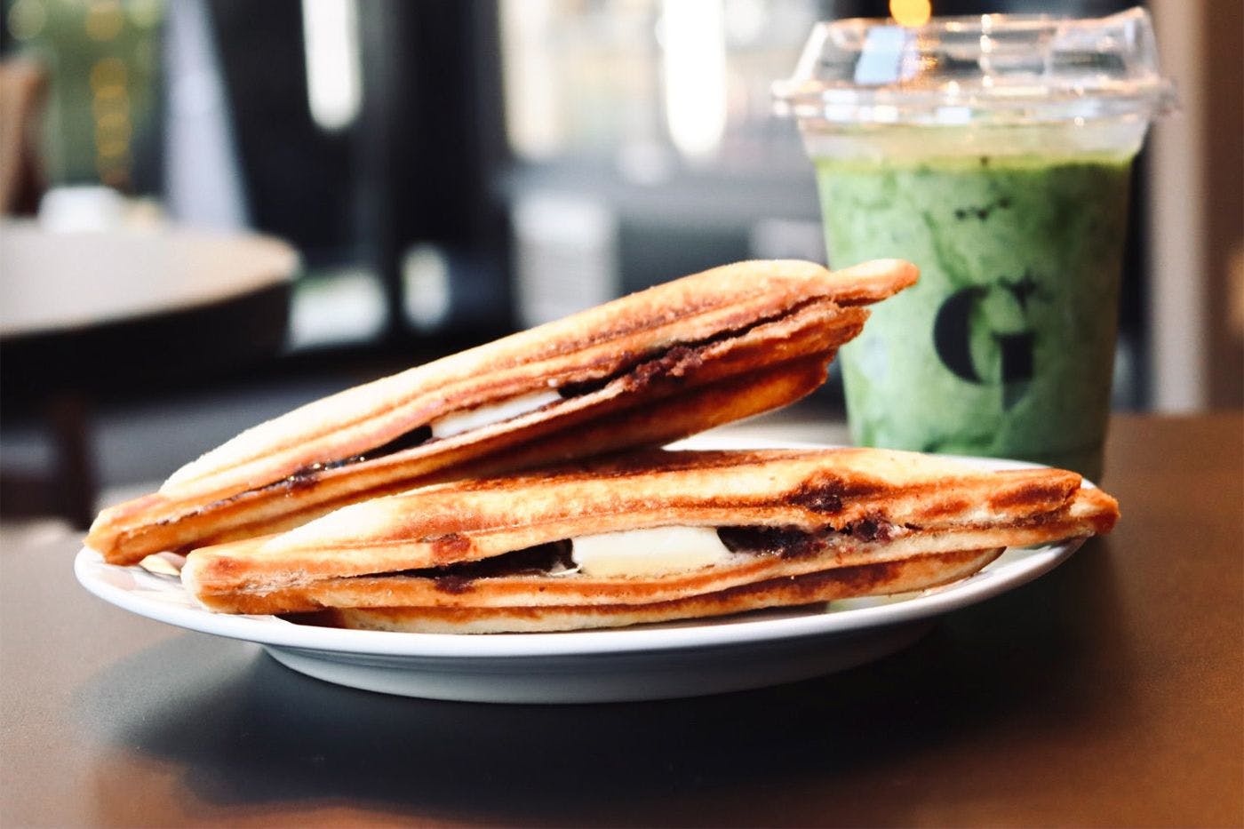 อาหารเช้า｜แซนด์วิชร้อน (แซนด์วิชถั่วแดงเนย)