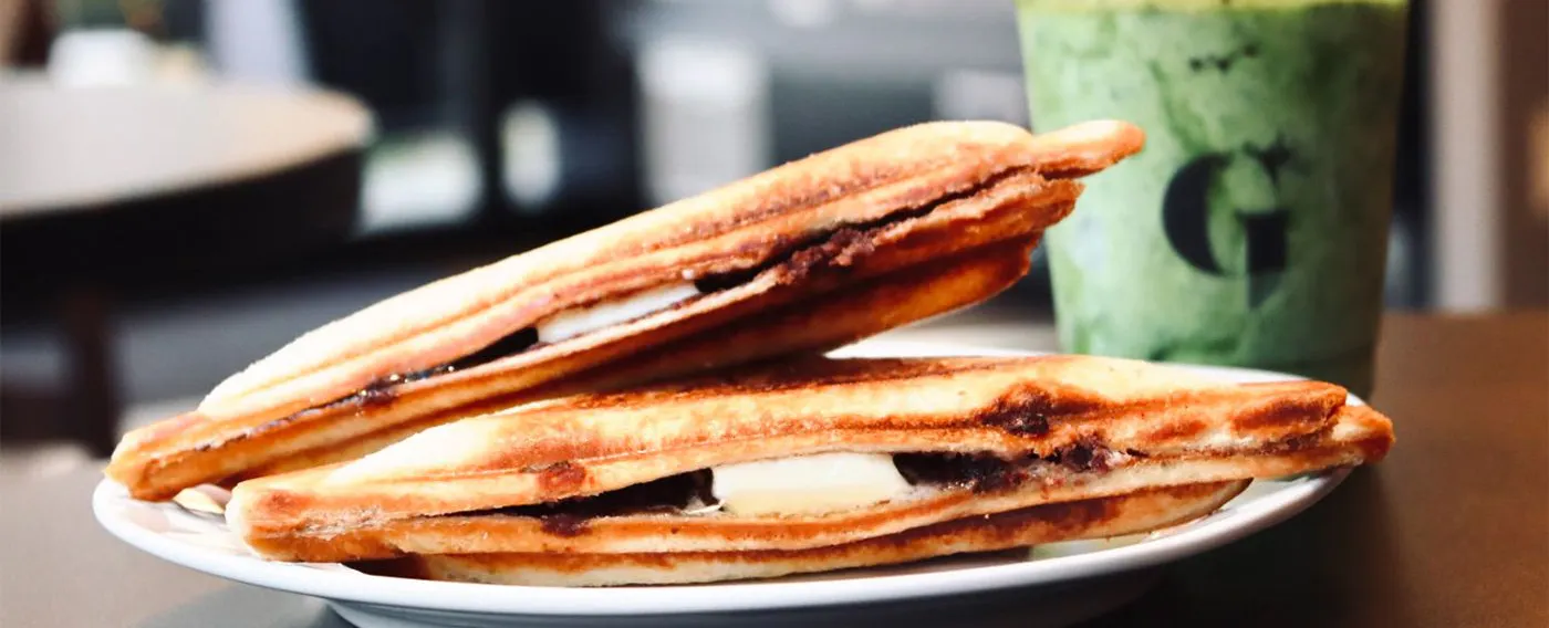 อาหารเช้า|แซนด์วิชร้อน (แซนด์วิชถั่วแดงเนย)