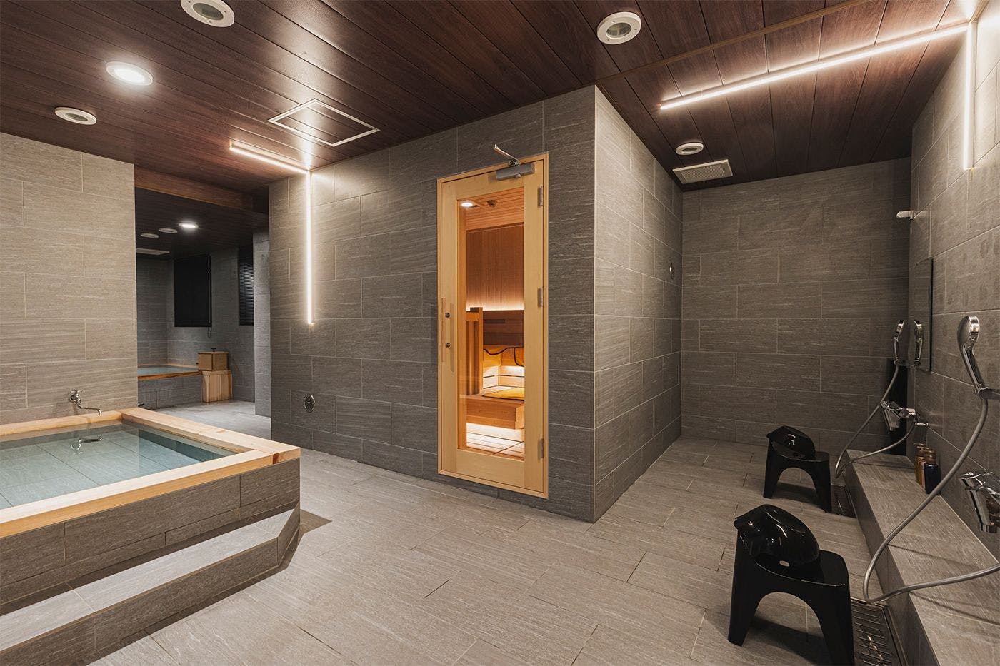 น้ำพุร้อน｜ห้องอาบน้ำรวมขนาดใหญ่และซาวน่า