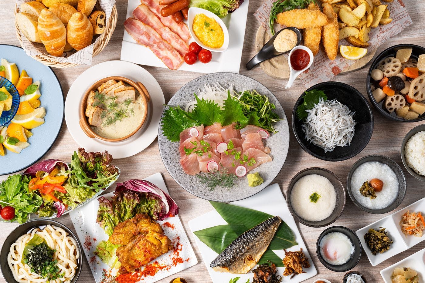 朝食ビュッフェ