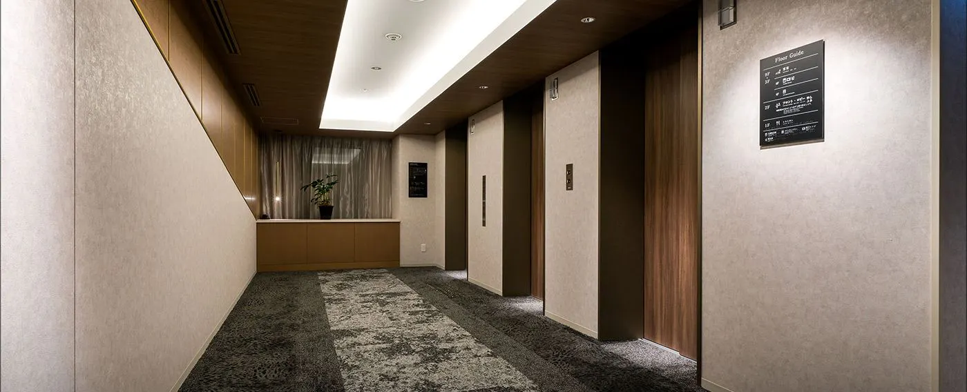 โถงลิฟต์ชั้นห้องพัก