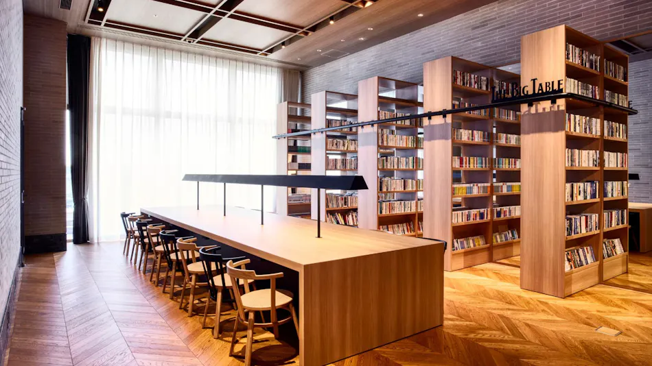 IN THE LIBRARY hotel and books TOKOROZAWA