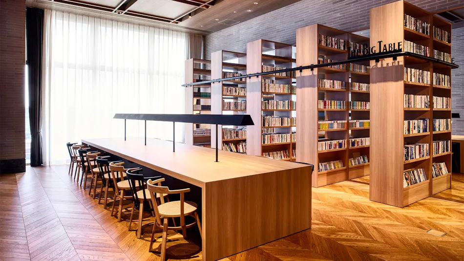 IN THE LIBRARY hotel and books TOKOROZAWA