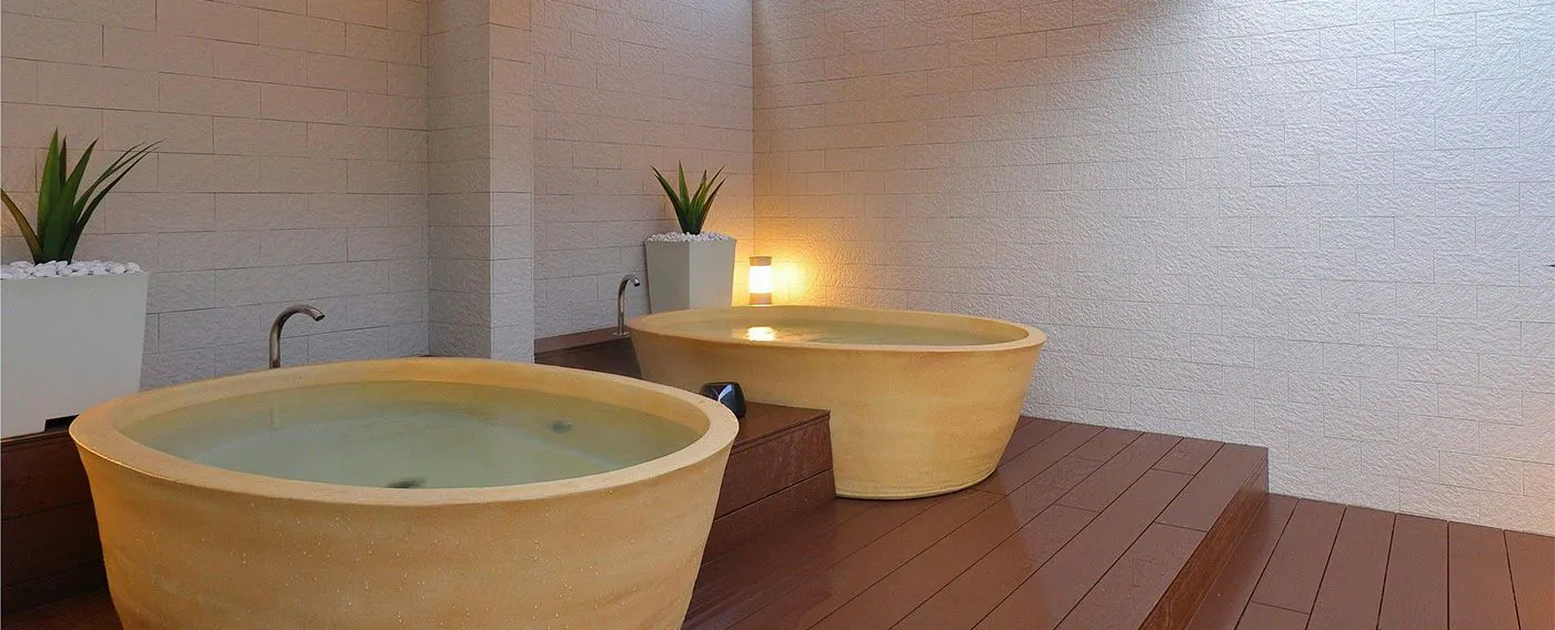 男女別露天風呂(壺湯)