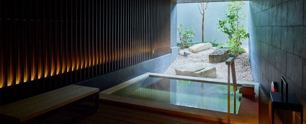 大浴場：半露天溫泉示意圖