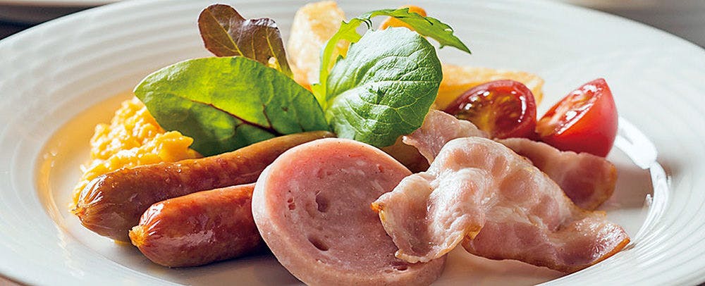 ภาพบุฟเฟ่ต์อาหารเช้า