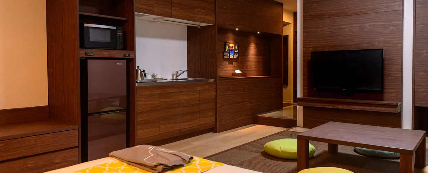 ห้องพักทุกห้องมีห้องครัว