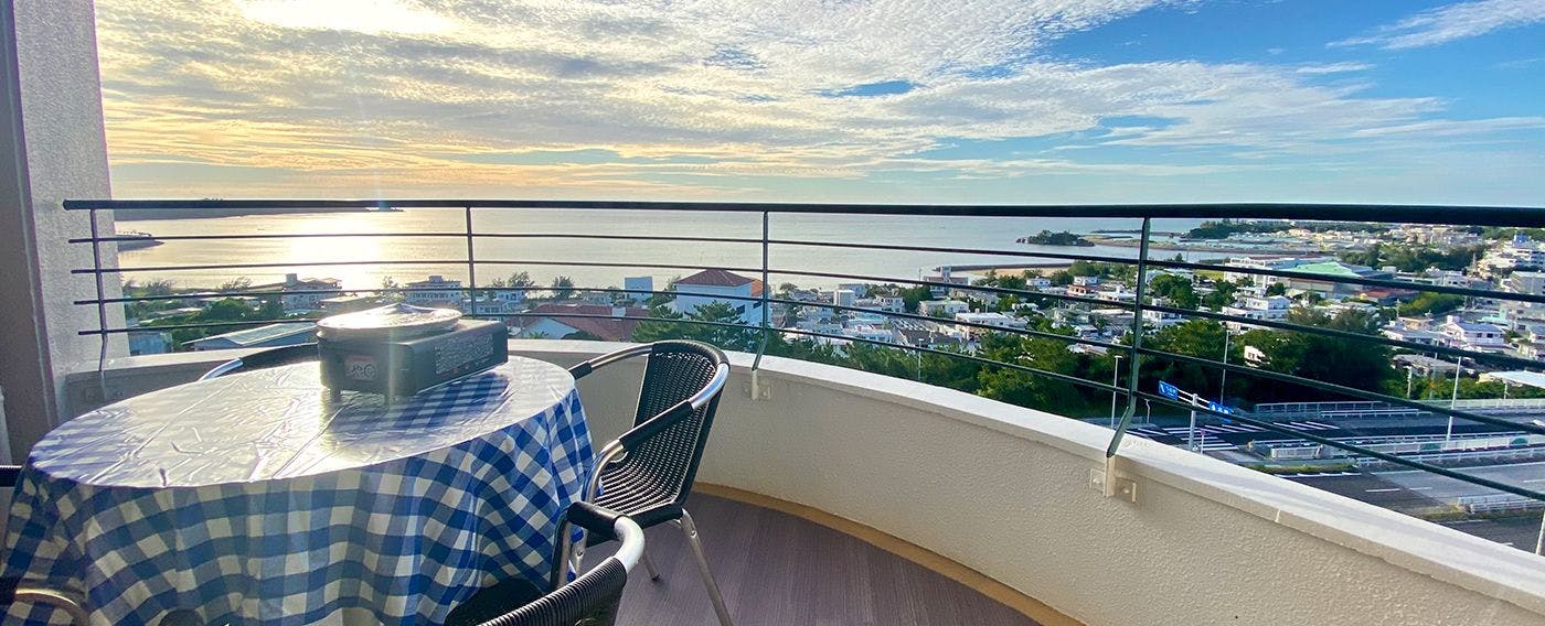 บาร์บีคิวที่ระเบียง