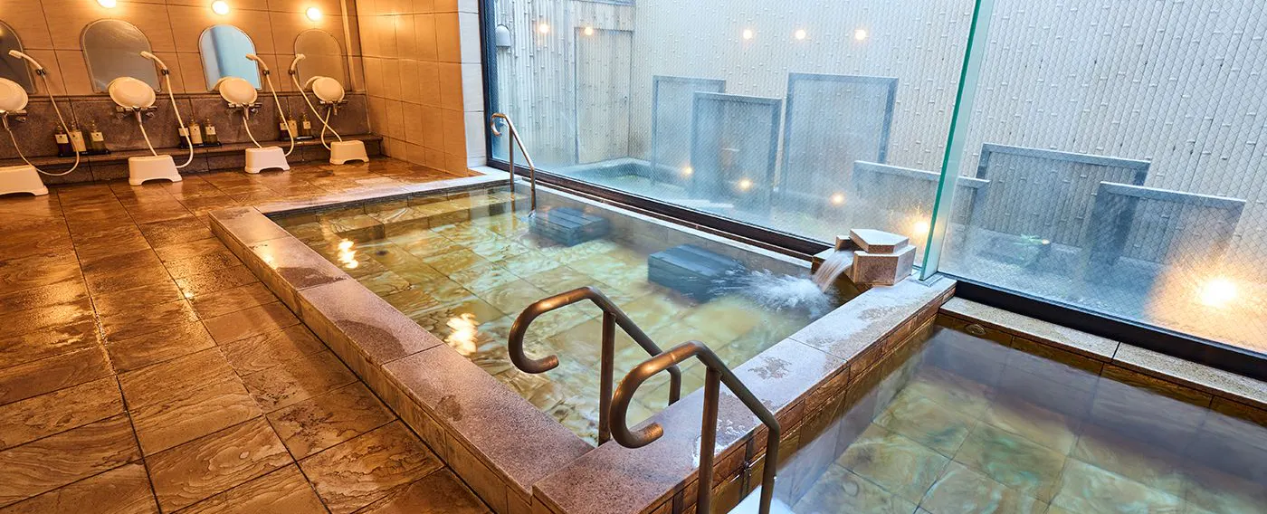 【สำหรับผู้ชายเท่านั้น】ห้องอาบน้ำรวมและซาวน่า