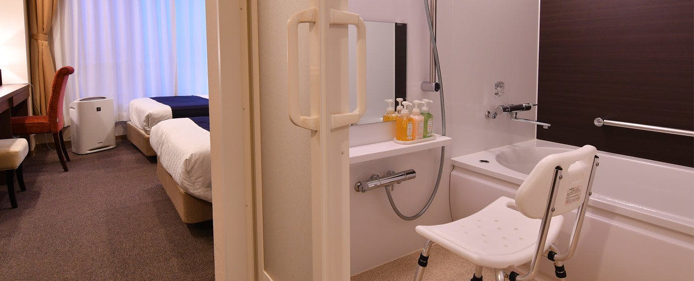 장애인 친화적인 욕실.