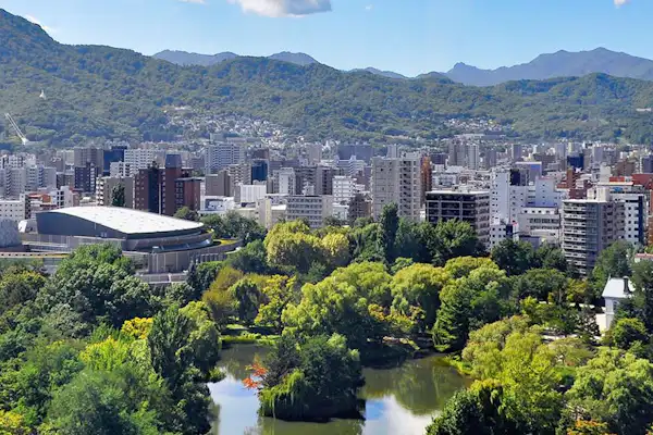 วิวจากห้องพักบางห้อง ~ ด้านสวนสาธารณะนากาจิมะ ~