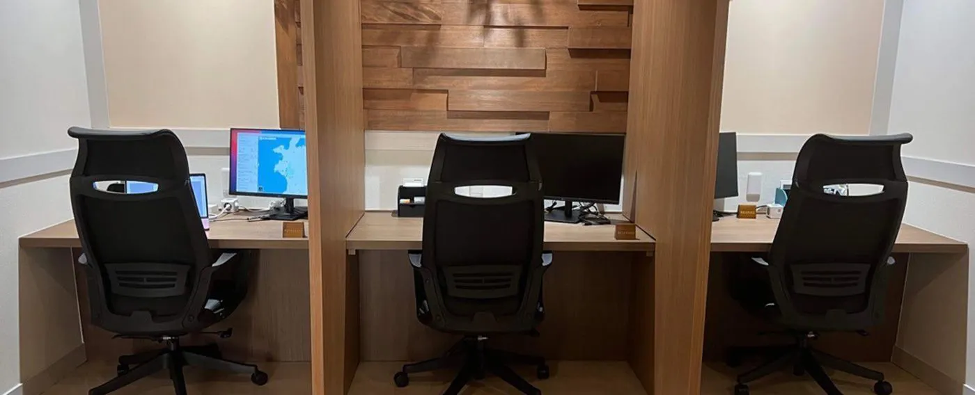 พื้นที่ทำงานร่วมแบบกึ่งส่วนตัว