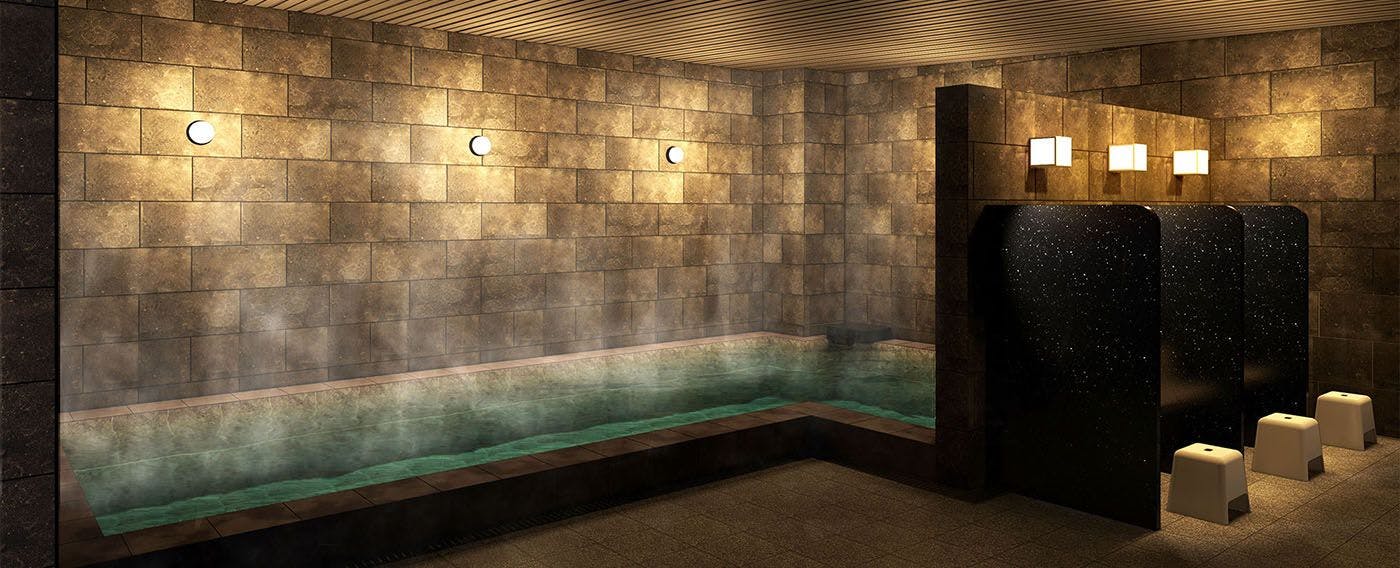 ห้องอาบน้ำรวมขนาดใหญ่พร้อมซาวน่า (ชั้น 3 / สำหรับผู้เข้าพักเท่านั้น)