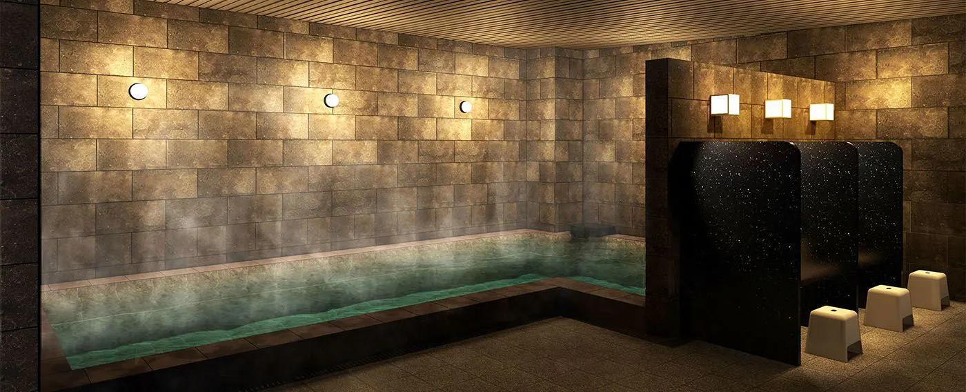 ห้องอาบน้ำรวมขนาดใหญ่พร้อมซาวน่า (ชั้น 3 / สำหรับผู้เข้าพักเท่านั้น)