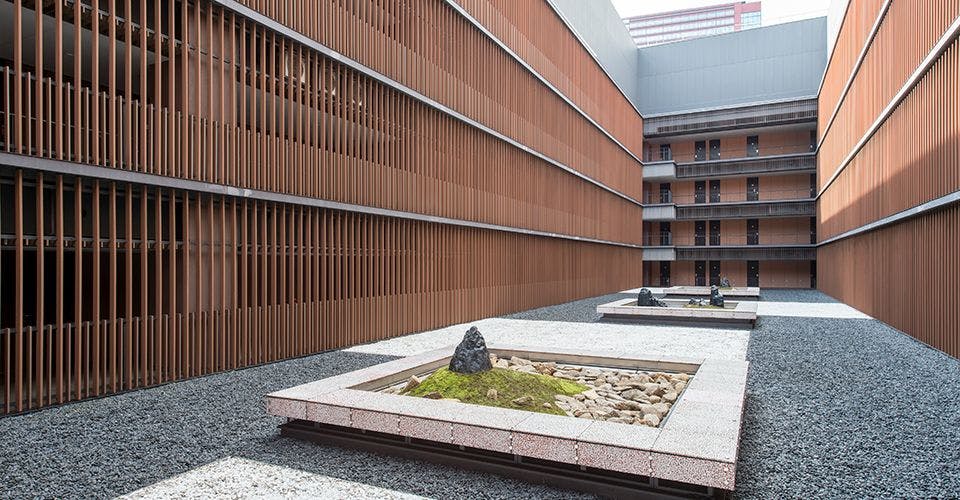 พื้นที่สไตล์ญี่ปุ่นโมเดิร์นบนท้องฟ้า