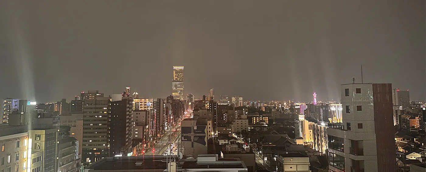 屋上から見た夜の景色