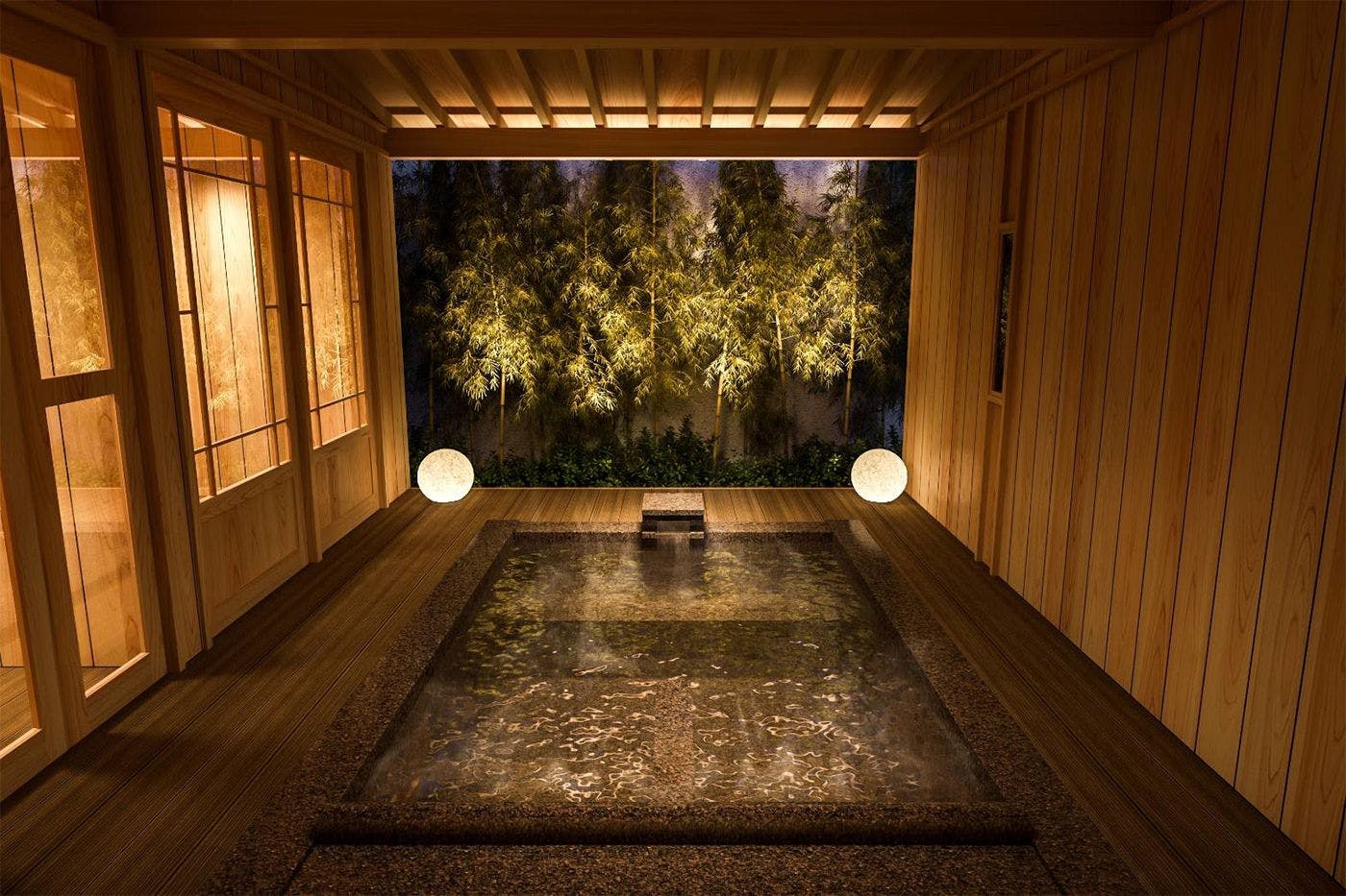 น้ำพุร้อนและอ่างอาบน้ำ