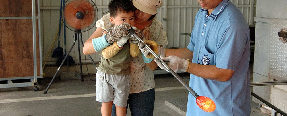琉球ガラスの体験工房