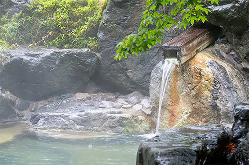 敷地内から湧き出る天然温泉