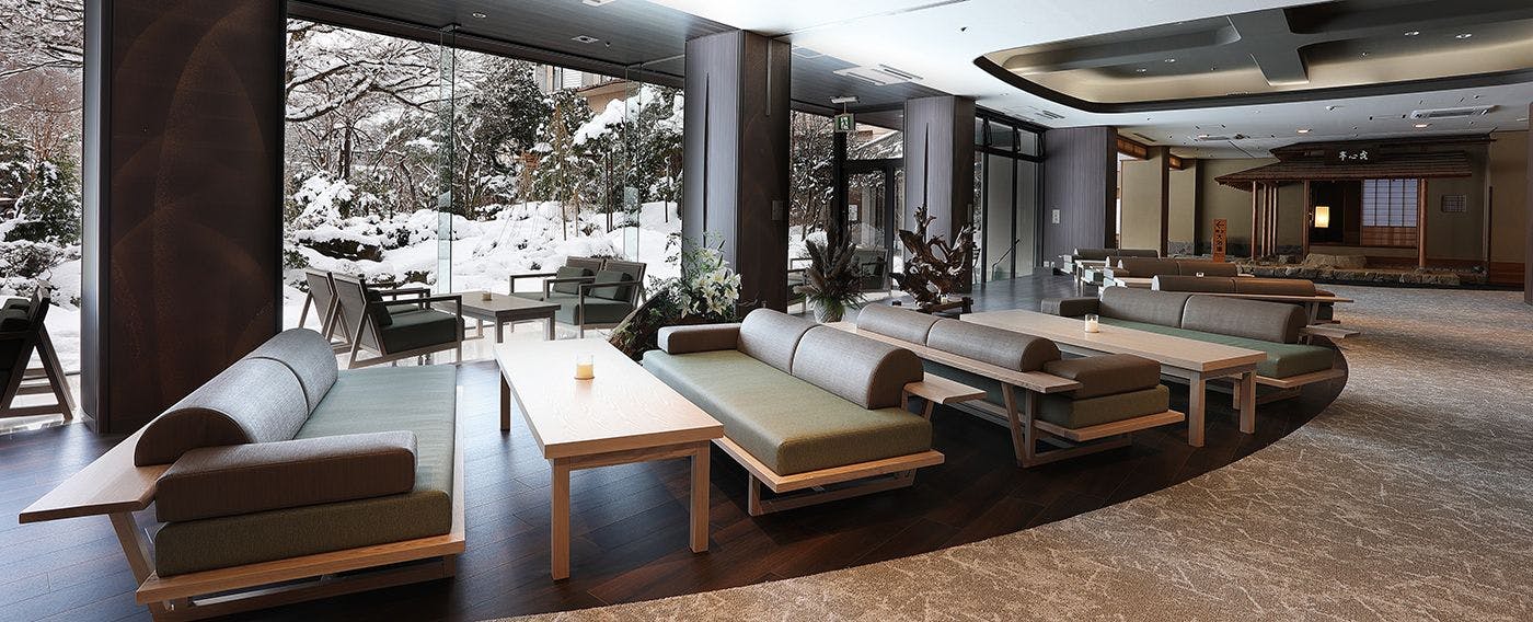 冬のロビーラウンジ