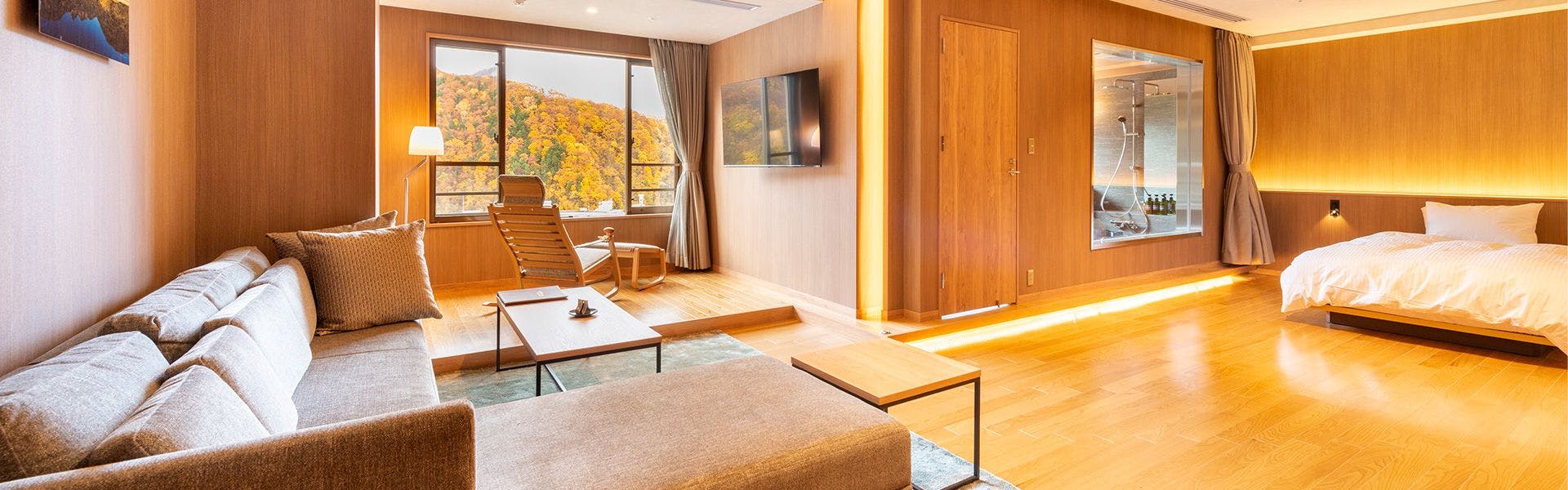 附展望浴池的西式客房