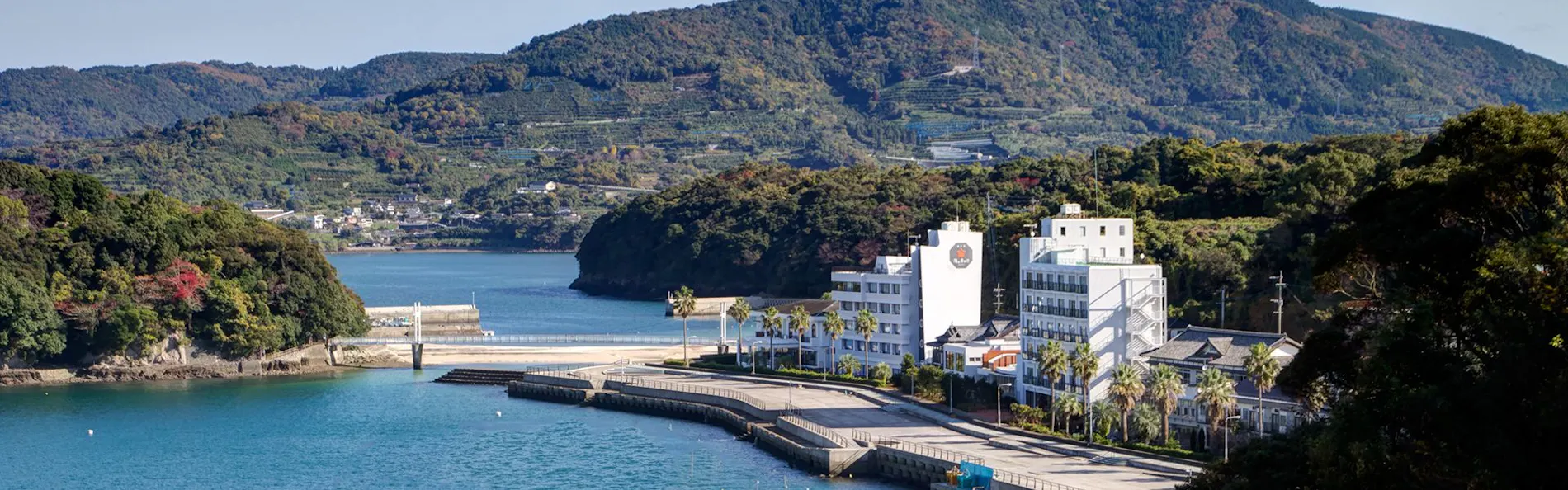 湯の児温泉 海と夕やけ