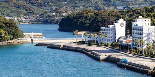 湯の児温泉 海と夕やけ