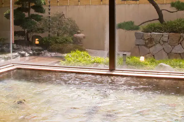 Bilik dengan kolam mandi terbuka