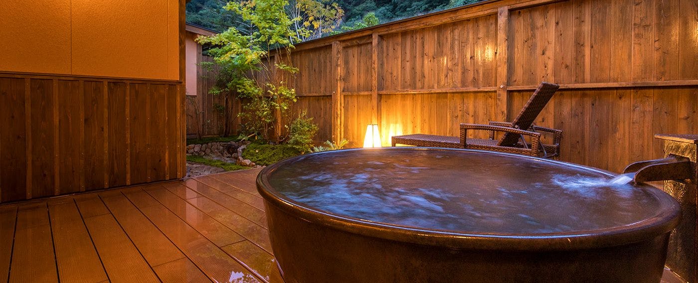 源泉かけ流し露天付離れの温泉宿 湯乃谷千慶の温泉・お風呂情報 - 宿泊