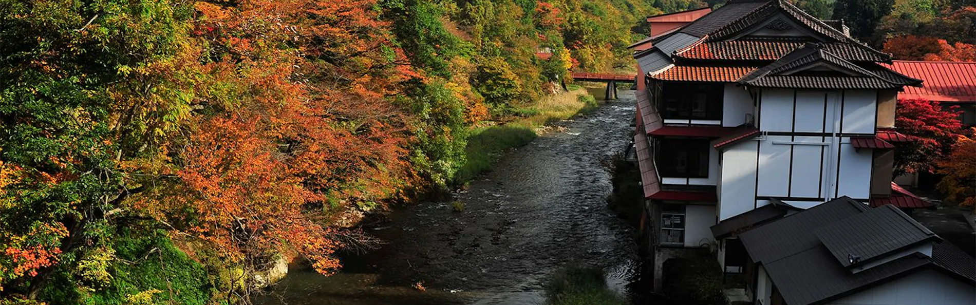 日本一深い天然自噴岩風呂を有す藤三旅館(登録有形文化財)
