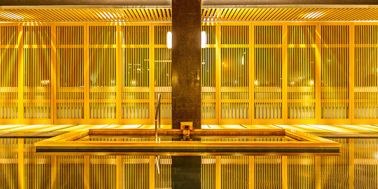Open-air bath at Gero Onsen Ogawaya