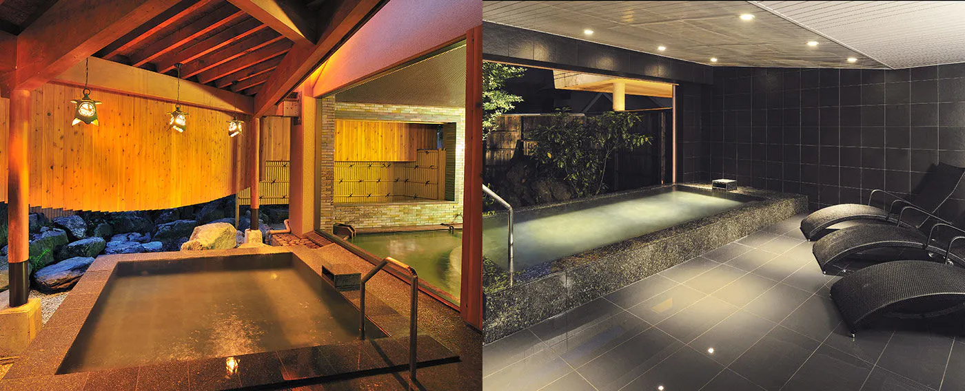 น้ำพุร้อนและอ่างอาบน้ำ