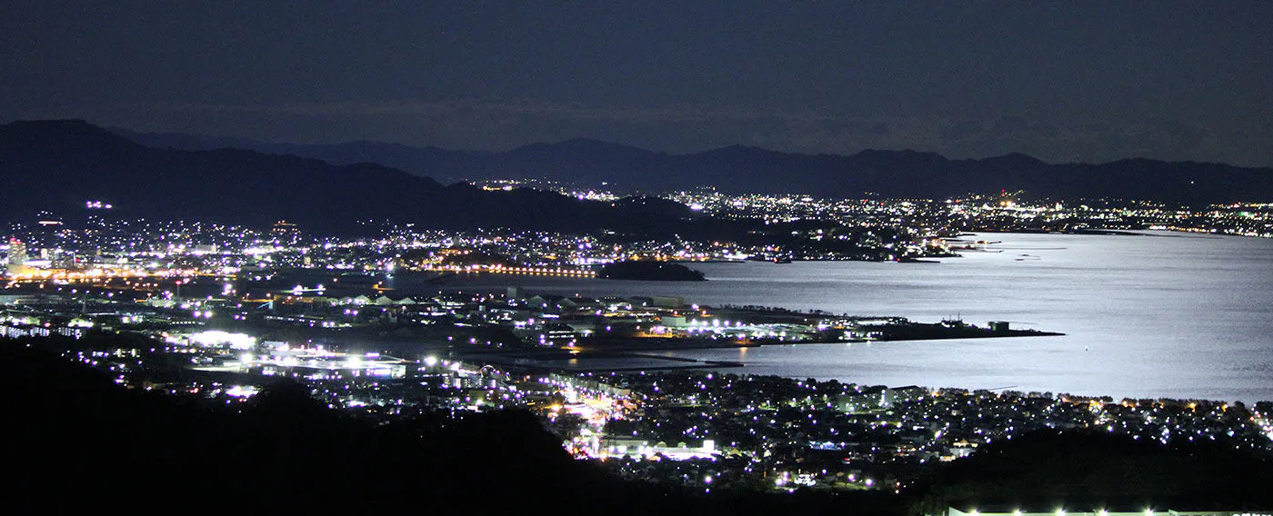 蒲郡市街の夜景