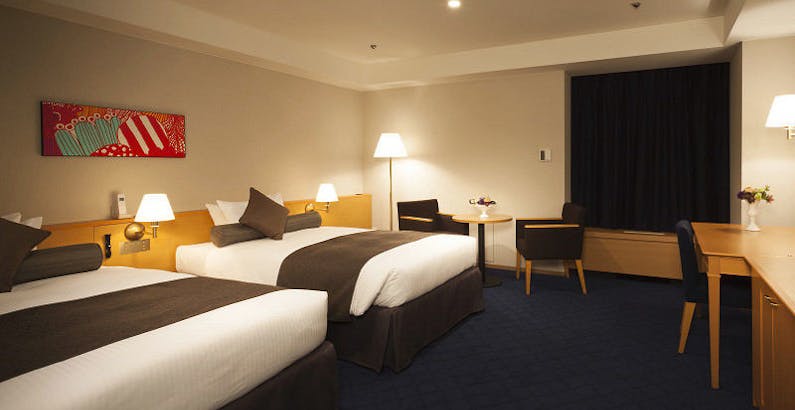 40平米 東館コンフォート ラージツイン 禁煙 ショートステイ 朝食付 東館客室が17時以降のチェックインでお得プラン 札幌グランドホテル 一休 Com