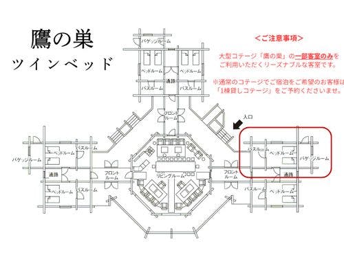 ◆コテージ「鷹の巣」ツインルーム一例