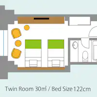 【Tầng 14-23 Phòng đôi】