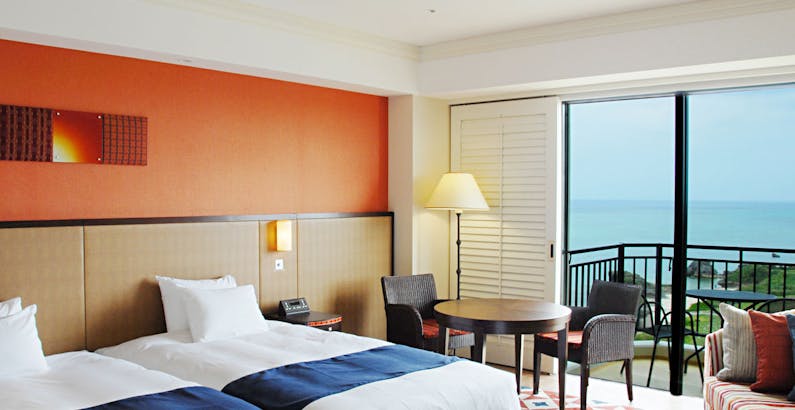 禁煙プレミアツイン 43平米 5 8階 夕朝食付 選べるホテルディナー ご朝食つきプランプラン ホテル日航アリビラ ヨミタンリゾート沖縄 一休 Com